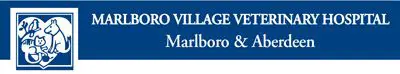 A blue banner with the words " milford village way marlboro & co."